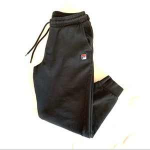 Fila Black fleece jogger sweatpants